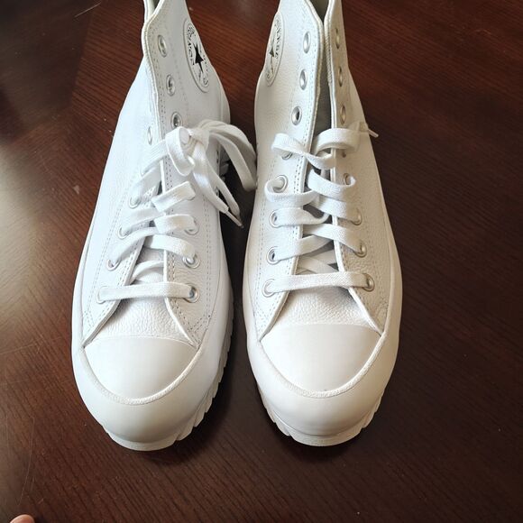 M8.5/W10.5 Converse Chuck Taylor All Star Lugged 2.0 Hi Sneaker White/Egret - Picture 3 of 8